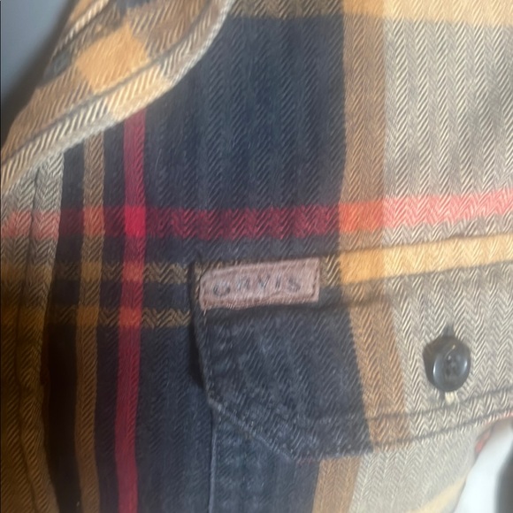 Orvis Men’s Brown Flannel Plaid Shirt Size Medium - Picture 4 of 10